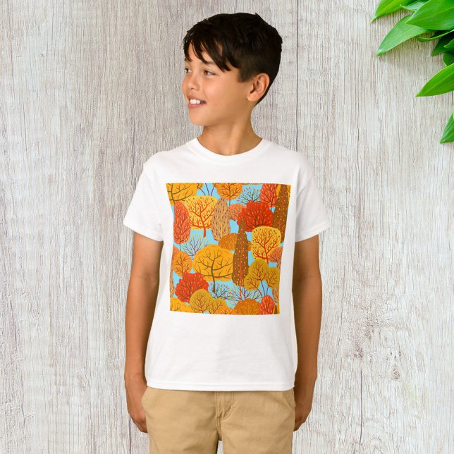Autumn Trees Pattern Fall Foliage  T-Shirt (Creator Uploaded)