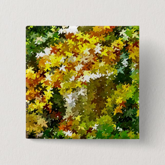 AUTUMN TREES PINBACK BUTTON (Front)