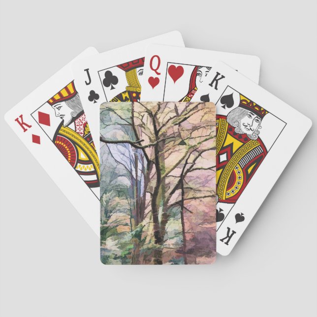 AUTUMN TREES POKER CARDS (Back)