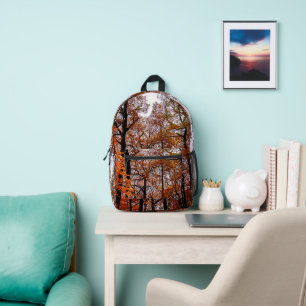 Autumn trees printed backpack