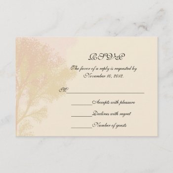 Autumn Trees Rsvp Card by PrettyPapers at Zazzle