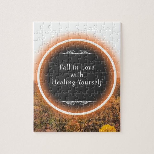 Autumn Trees Scene Quote Jigsaw Puzzle (Vertical)