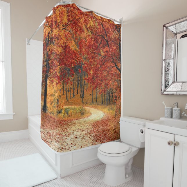 Autumn Trees Shower Curtain (In Situ)