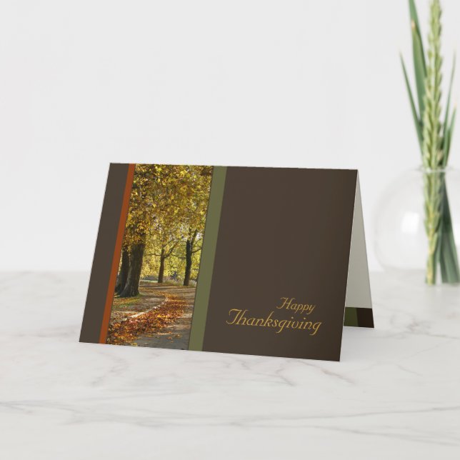 Autumn Trees Thanksgiving card (Front)