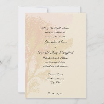 Autumn Trees Wedding Invitation by PrettyPapers at Zazzle