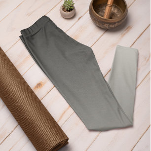 Autumn Trend Color Silver Gray Ombre Leggings