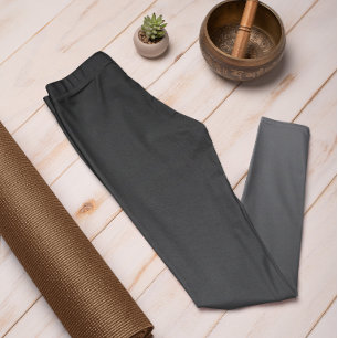 Autumn Trend Color Slate Gray Ombre Leggings
