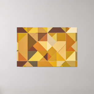 Autumn Twists: Geometric Abstraction in Tones Canvas Print