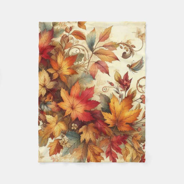 Autumn Type Of Design  Fleece Blanket (Front)