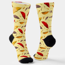 Autumn Umbrella Crew Socks