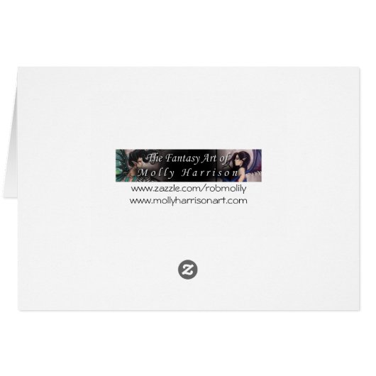 Autumn Upgust Fairy Fantasy Watercolor Art (Back Horizontal)