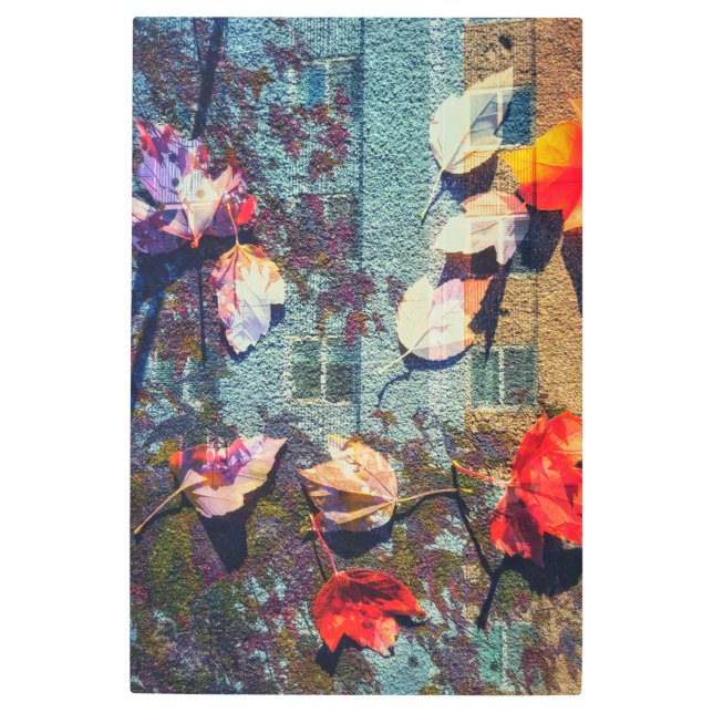 Autumn Urban Abstract Metal Print (Front)