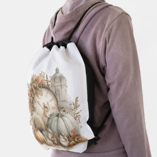 autumn vegetable harvest, Thanksgiving Day Drawstring Bag