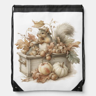 autumn vegetable harvest, Thanksgiving Day Drawstring Bag