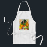 AUTUMN VEGETABLES ~ Apron<br><div class="desc">Brightly colored vegetables with a few autumn leaves and flowers with a shadow print of vegetables in the background. Give yourself, friends and loved ones, a healthy reminder to "EAT MORE VEGGIES" with this colorful apron!</div>