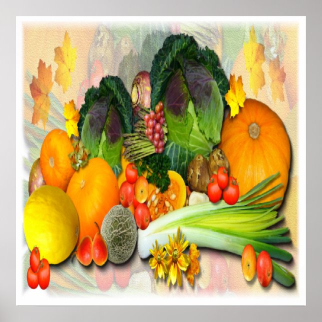 AUTUMN VEGETABLES ~ Print/Poster Poster (Front)