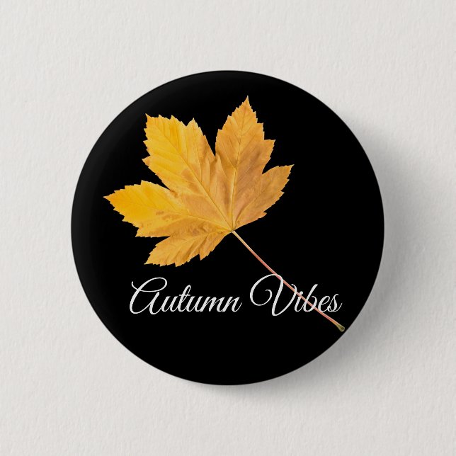 Autumn vibes button (Front)