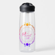 Autumn Vibes Clear Water Bottle