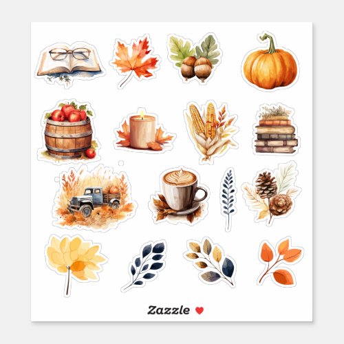 Autumn Vibes Fall 16 Sticker Pack