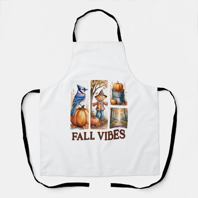 Autumn Vibes Fall Vibes Apron (Front)