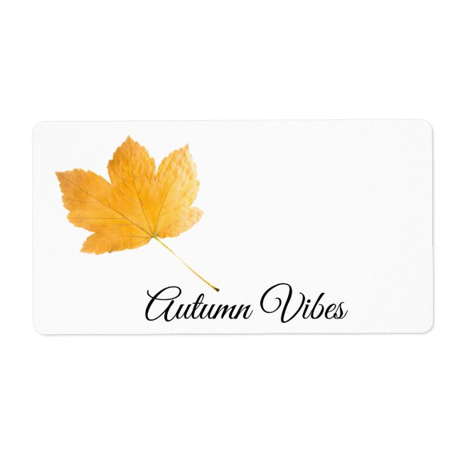 Autumn vibes label (Front)