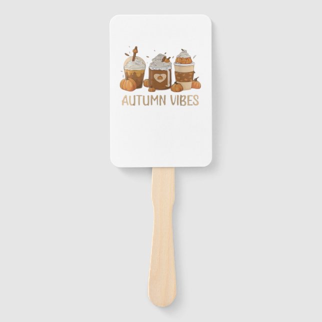 AUTUMN VIBES Oversized T-Shirt.png Hand Fan (Front)