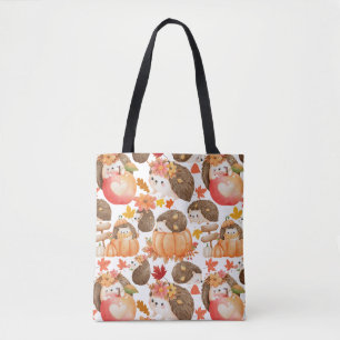 Autumn vibes Pattern Porcupine Tote Bag