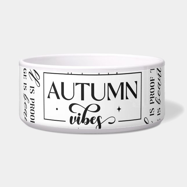 Autumn Vibes Pet Feeding Bowls (Front)