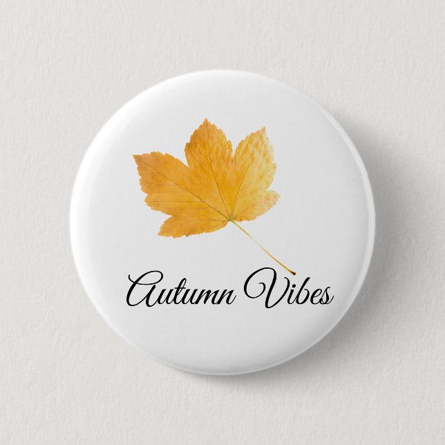 Autumn vibes pinback button (Front)