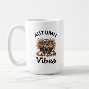 Autumn vibes pumpkin  basket coffee mug