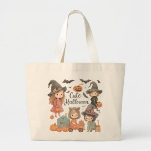 Autumn Vibes Tote Bag – Cozy Fall Character Illust