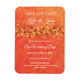 Autumn Vibes- Wedding Save the Date- Magnet