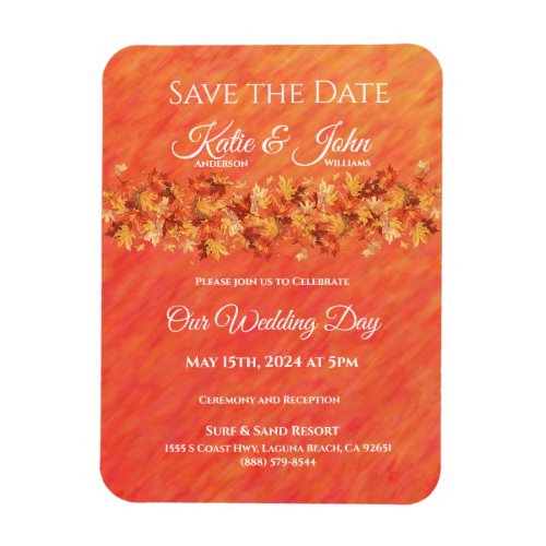 Autumn Vibes_ Wedding Save the Date_ Magnet