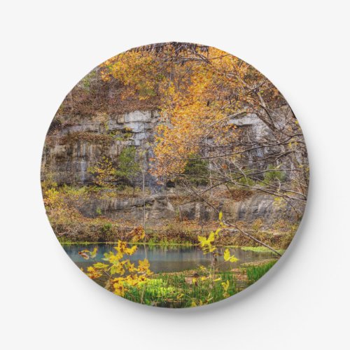 Autumn View Alley Spring Paper Plates