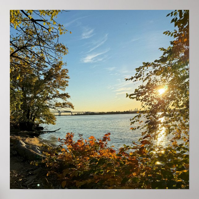 Autumn View of Bridge Poster (Front)