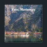 Autumn View of Kotor, Montenegro Magnet<br><div class="desc">The stari grad,  or old town,  of Kotor,  Montenegro sits between the mountains and the waters of Kotor Bay.  This magnet is fully customizable.</div>