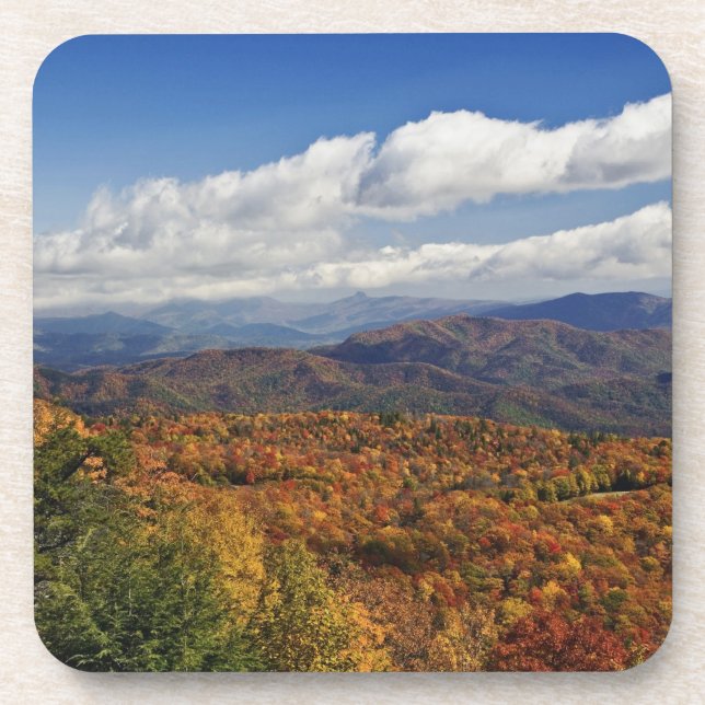 Autumn view of Southern Appalachian Mountains Coaster (Front)