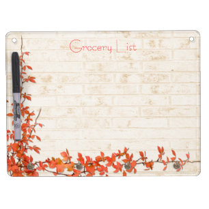 Autumn Vine Dry Erase Board With Keychain Holder