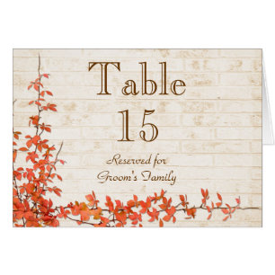 Autumn Vine Table Seating Name Card