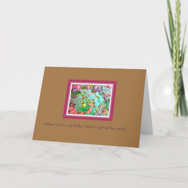 Autumn Vine Tangle & Berries "Gallery Walk" Card (Front)