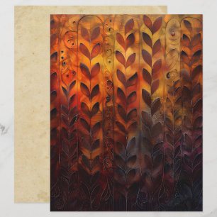 Autumn Vines and Leaves Scrapbook Paper
