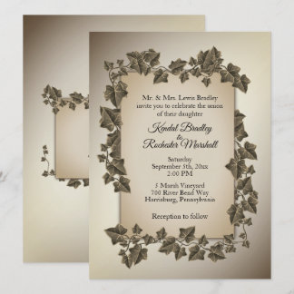 Autumn Vines Wedding Invitation 5.5" x 7.75"