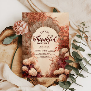Autumn Vineyard Arch Thanksgiving Dinner Invitation