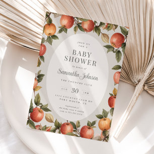 Autumn Vintage Apple Baby Shower Invitation