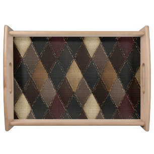 Autumn Vintage Argyle Serving Tray