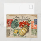 AUTUMN VINTAGE COLLAGE POSTCARD