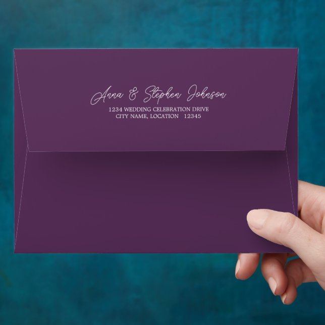 Autumn Violet Purple with Return Address Envelope (Hand)