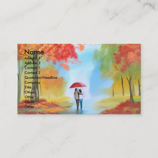 Autumn walk business card (Front)