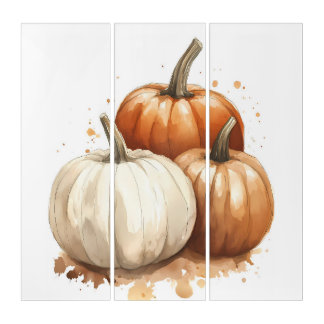 Autumn Wall Art, Pumpkin Fall Decor