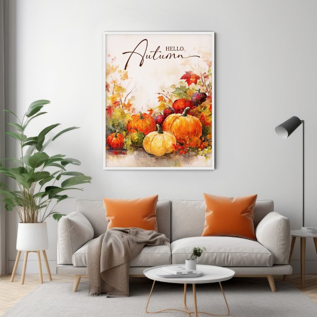 Autumn Wall Decor | Fall Canvass Art (Elevate your living room with stunning autumn art.  Inspired by the timeless style of Claude Monet.)